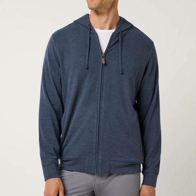 Travis Mathew Cloud Sweater Full Zip Heather Navy