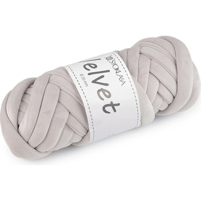 Prima-obchod Příze Marshmallow silná Velvet Ø20 mm 500 g, barva 17 (033) šedá světlá
