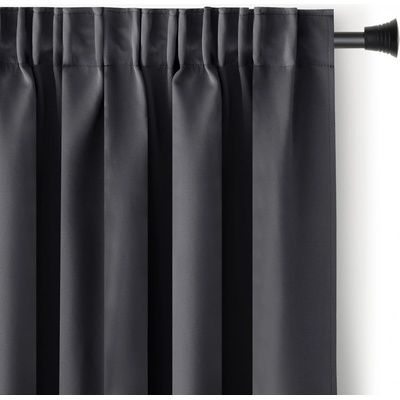 Záves AmeliaHome Blackout s multifunkčnou páskou 140x245 cm grafitový, veľkosť 140x245