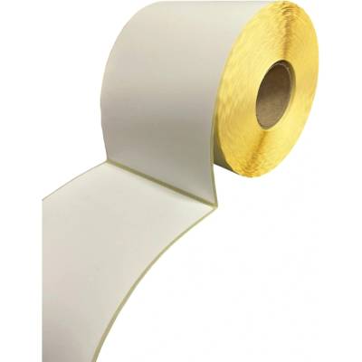 Termo Etiketa 105 mm x 150 mm, Perforácia, Thermo eco, Biela, Dutinka 40 mm, 450 ks/kotúč, Permanentné lepidlo, Priemer kotúča 114 mm