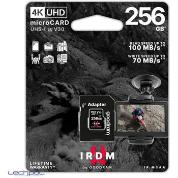 Image 1 of GOODRAM microSDXC 256GB UHS-I/U3/V30 IR-M3AA-2560R12