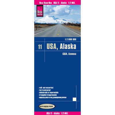 mapa USA, Alaska Aljaška, č.11 1:2 mil. voděodolná