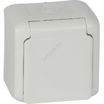 Legrand - Домашна стенна електрическа розетка 250V/16A FORIX IP44 бяла (LR0109)