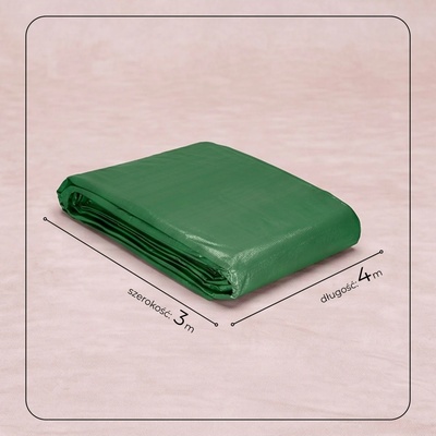 Springros krycí plachta s oky 3 x 4 m 120g PE zelená PROTECT GA2134-XG