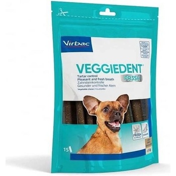 Virbac Veggiedent Fresh - дентални ламели XS за кучета до 5 кг, 15 бр