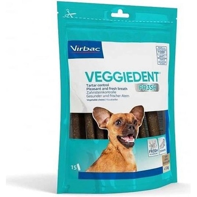 Virbac Veggiedent Fresh - дентални ламели XS за кучета до 5 кг, 15 бр