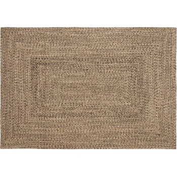 vidaXL Килими за помещение Естествено и черно 120 x 170 cm юта (42010499)