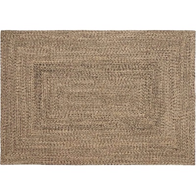 vidaXL Килими за помещение Естествено и черно 120 x 170 cm юта (42010499)