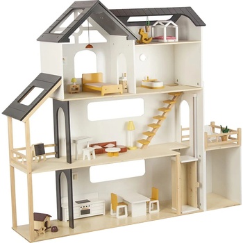 Wooden Дървена къща за кукли Wooden - Нанси, на 3 нива (TL104051)