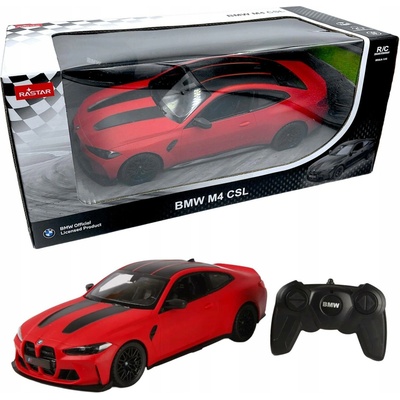 Rastar auto na dálkové ovládání BMW M4 CSLR/C 2,4Ghz červené 1:16