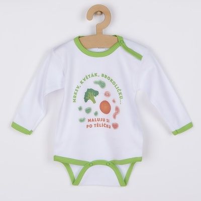 NEW BABY Body s potiskem New Baby ...maluju si po tělíčku zelená