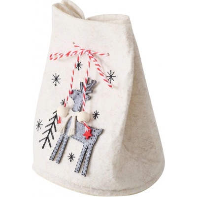 Boltze Home Pytlík na dárky z tuhého materiálu JOY výš. 14,5 cm krémový