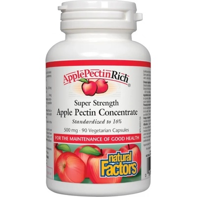 Natural Factors Apple Pectin Concentrate, 500 mg, 90 капсули, Natural Factors (4526 NF)