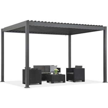 Garden Point Lagos Premium 3x4 Garden Point свободностояща пергола за тераса антрацит и бяло (GAP1374)