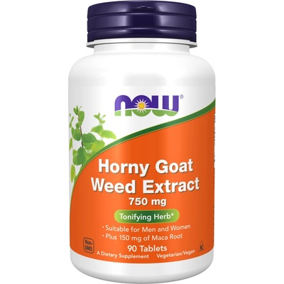NOW Horny Goat Weed Extract 750 mg, 90 tabliet