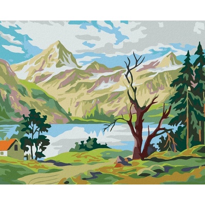 Zuty Malování podle čísel Bydlení pod horami 50 x 40 cm vypnuté plátno na rám