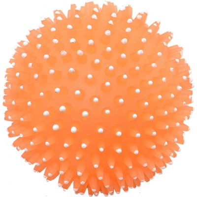 Uniq Pets ježeček míček oranžový pískací s fosforeskujícími hroty 9 cm