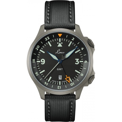 Laco Flieger Frankfurt GMT Schwarz