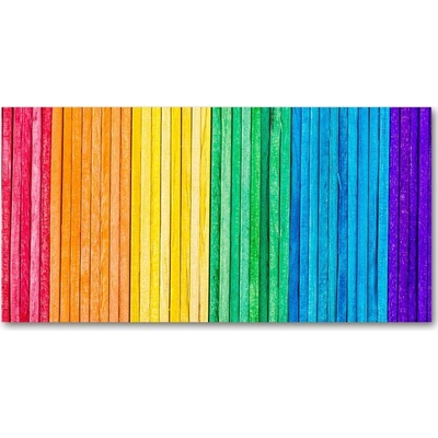 Foto obraz sklo tvrzené farebné pásky 100x50 cm