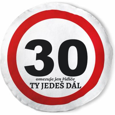 Impar koulatý polštář Ty jedeš dál – 30 let (KULATY-POLSTAR-TY-JEDES-DAL-30)