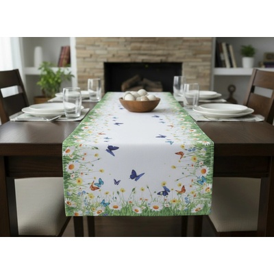 Mybesthome Vzorovaný ubrus běhoun Spring Butterfly 60x120 cm
