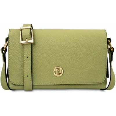 Tuscany Leather Kožená crossbody kabelka Biscuit Lime Green
