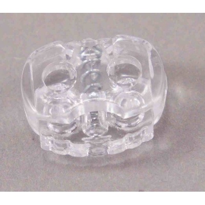 Plastová plochá brzdička - priehľadná - priemer prievlaku 0,5 cm