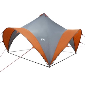 vidaXL Парти шатър Сив и оранжев 400 x 400 x 322 cm (42028617) Палатка