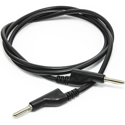 Propojovací kabel banánek - banánek 100cm černý