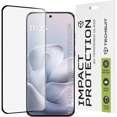 Techsuit Стъклен протектор за Motorola Edge 70 Fusion - 111D Full Cover / 3D Curved - Techsuit - Черен