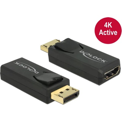 Адаптер Displayport 1.2 - HDMI M-F 4K Active, Delock 65573 (65573) (65573)