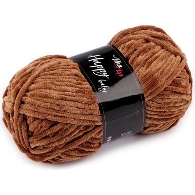 Stoklasa Pletací žinylková příze Happy Baby 100 g Balení: 1 ks, Varianta: 17 (41048) hnědá 17 (41048) hnědá