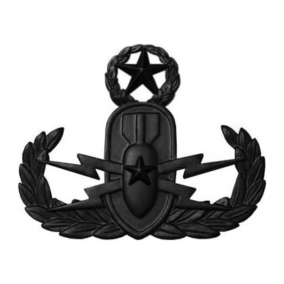 Armáda U.S. Odznak US EXPLOSIVE ORDANCE DISPOSAL Master ČERNÝ