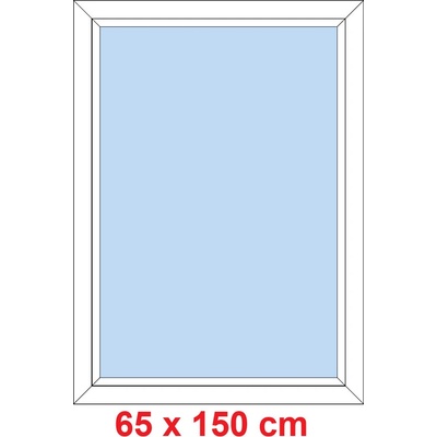 Soft Plastové okno 65x150 cm, FIX neotevíravé, Antracit struktura/bílá