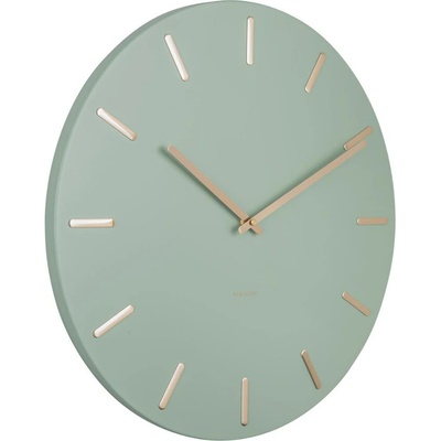 Present Time Zeleno zlaté nástěnné hodiny Torguen 45 cm