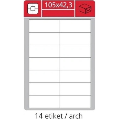 Rayfilm R0100.0911A samolepící 105x42,4mm bílé 100 listů – Zboží Dáma