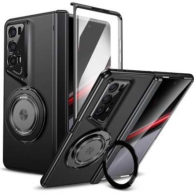 Huawei Honor Magic V2 RSR Porsche Design Gold Medal калъф с въртящ се пръстен - черен / червен / златист / сребрист