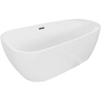 Mexen Giada самостоятелна вана 170 x 90 см, бял гланц, преливник gun metal - 52741709000-95 (52741709000-95)