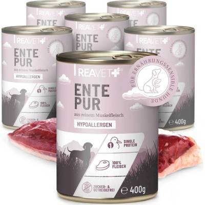 Reavet 100% čisté maso pro nutričně citlivé psy kachní 400 g