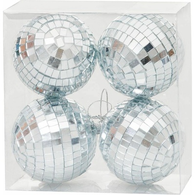 Gule MagicHome vánoční koule na stromeček, disco koule, 8 cm, 4ks