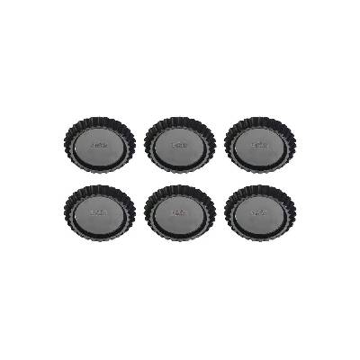 BIRKMANN Easy Baking 6 ks czarne - ocelové formičky na košíčky / mini-dortíky