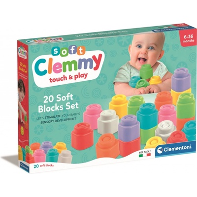 CLEMENTONI Soft Clemmy Sada 20 měkkých kostek