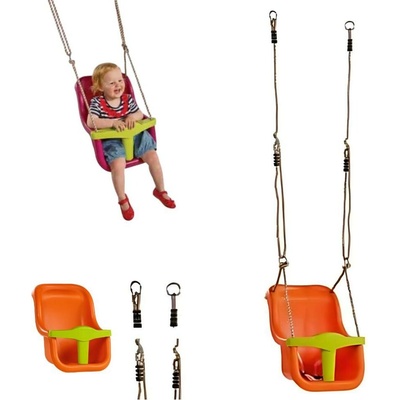KBT houpačka Baby Luxe oranžovo-zelená