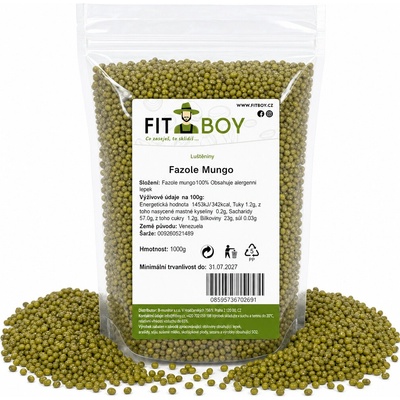 Fitboy Fazole Mungo 1 kg – Zbozi.Blesk.cz