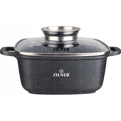 Zilner Hrnec tradiční 4,4 l černý mramorový 24 cm s poklicí