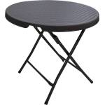 Mira-N HORECANO Кръгла сгъваема маса 60xh74 см POLYRATTAN КАФЯВА (RZY-60) (0195377)