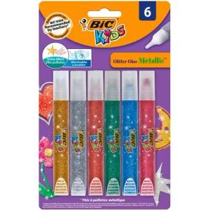 BIC ДЕТСКО БЛЕСТЯЩО ЛЕПИЛО МЕТАЛИК 6 bic (bic 893269)