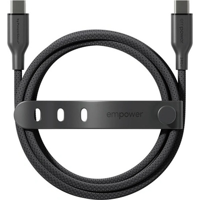 PanzerGlass EM32448 empower 240W opletený nabíjací USB-C na USB-C 2m černý