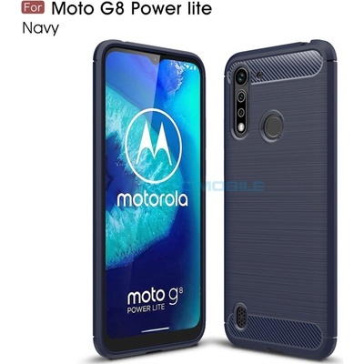 Pouzdro Carbon Fiber Case Motorola Moto G8 Power Lite XT2055-1 modré – Zboží Živě