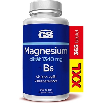 GS Magnesium citrát 1340 mg+B6 365 tablet